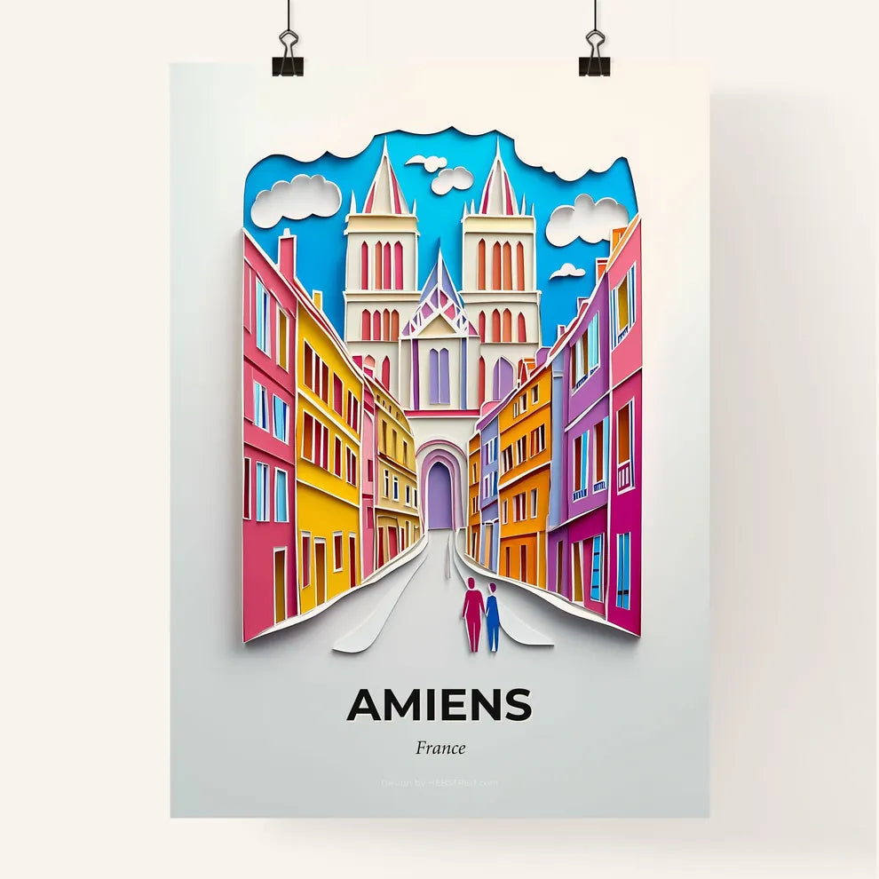Vivid Amiens, France, Colorful Poster