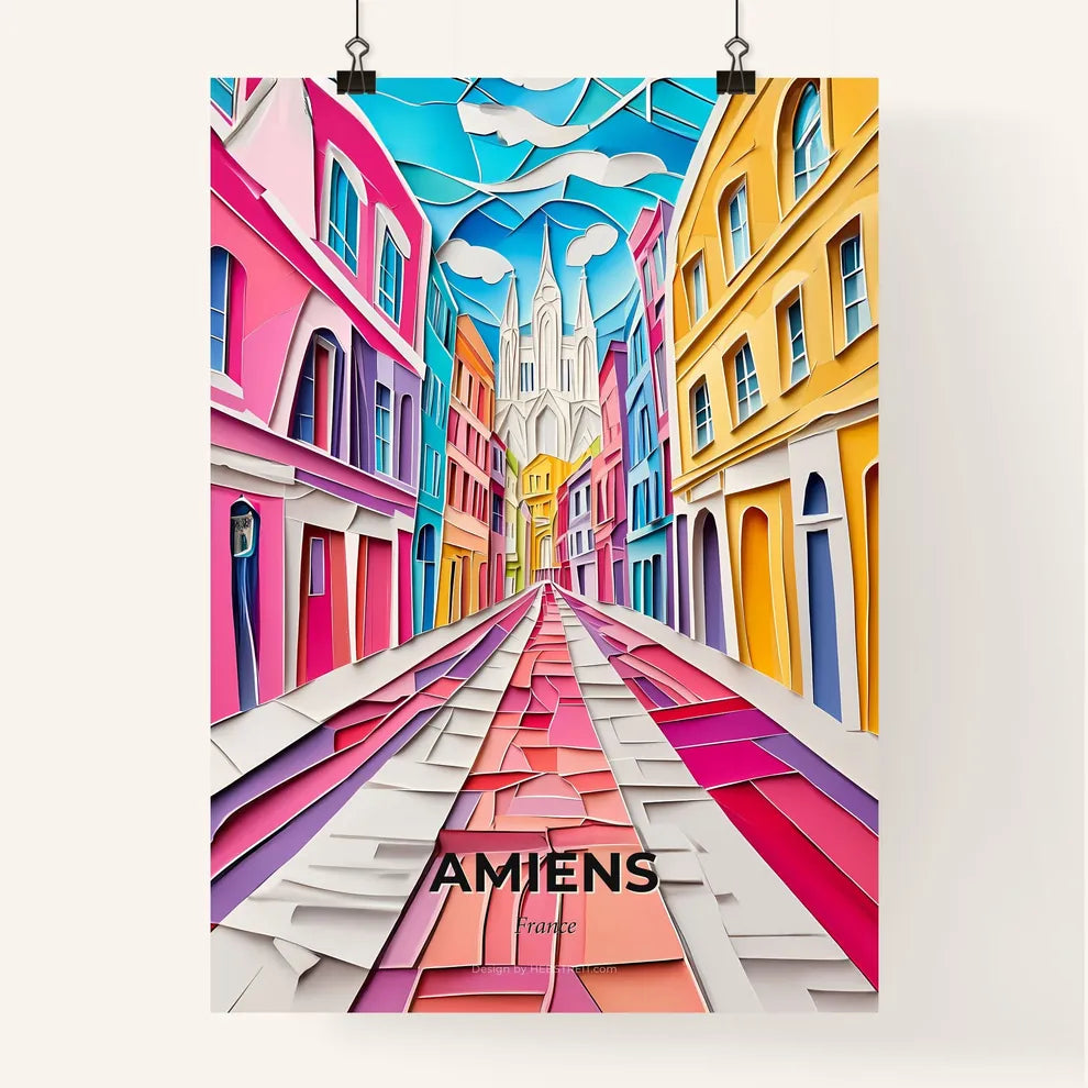 Vivid Amiens, France, Colorful Poster