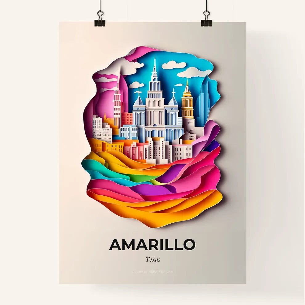 Vivid Amarillo, Texas, Colorful Poster