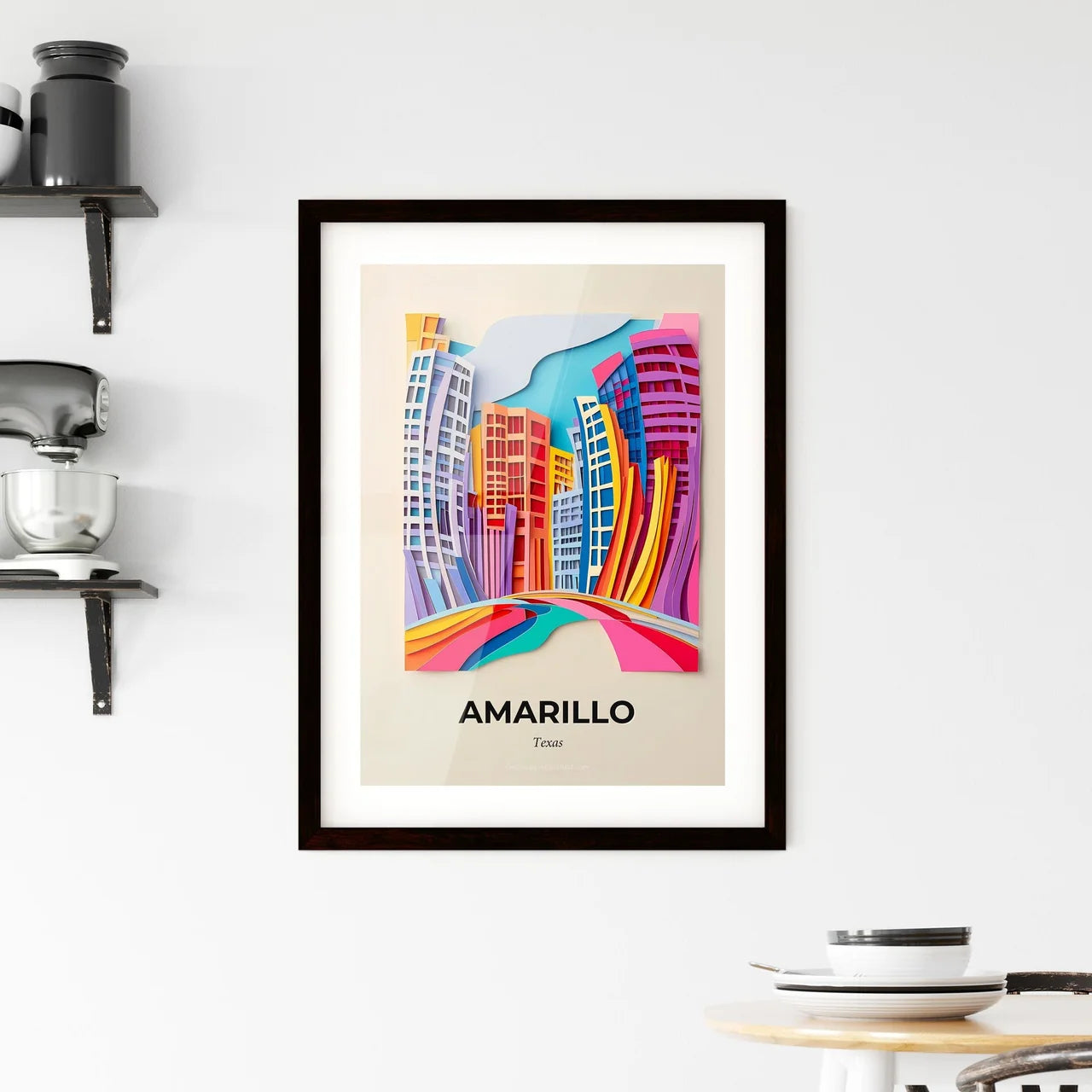 Vivid Amarillo, Texas, Framed Wall Art