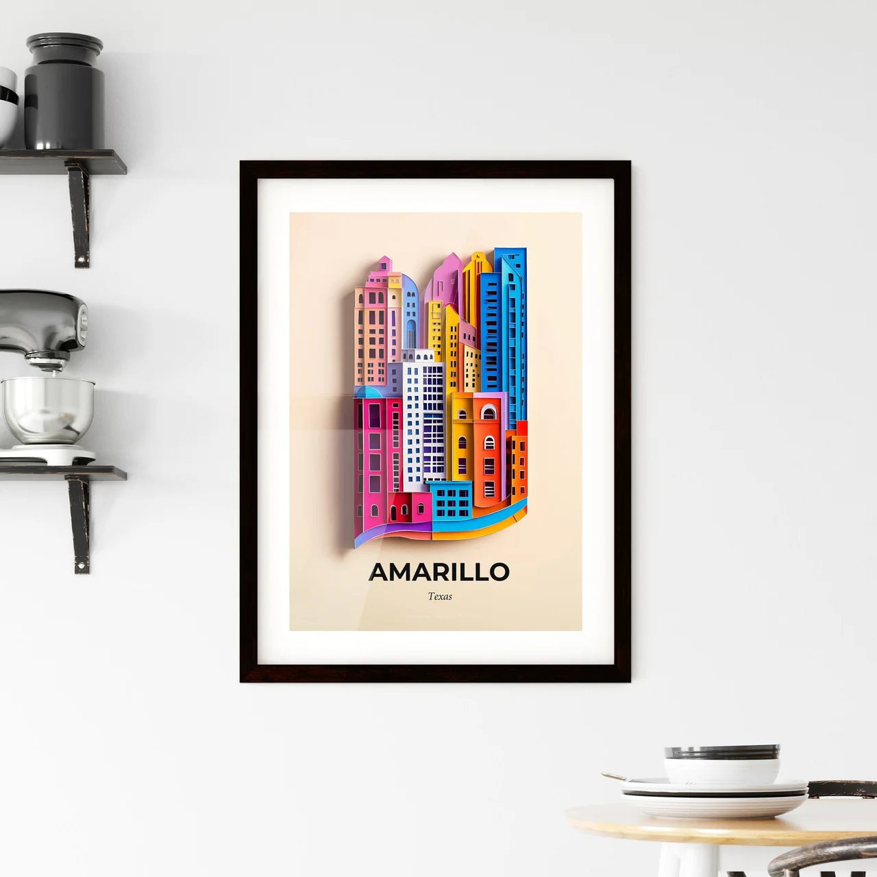Vivid Amarillo, Texas, Framed Wall Art
