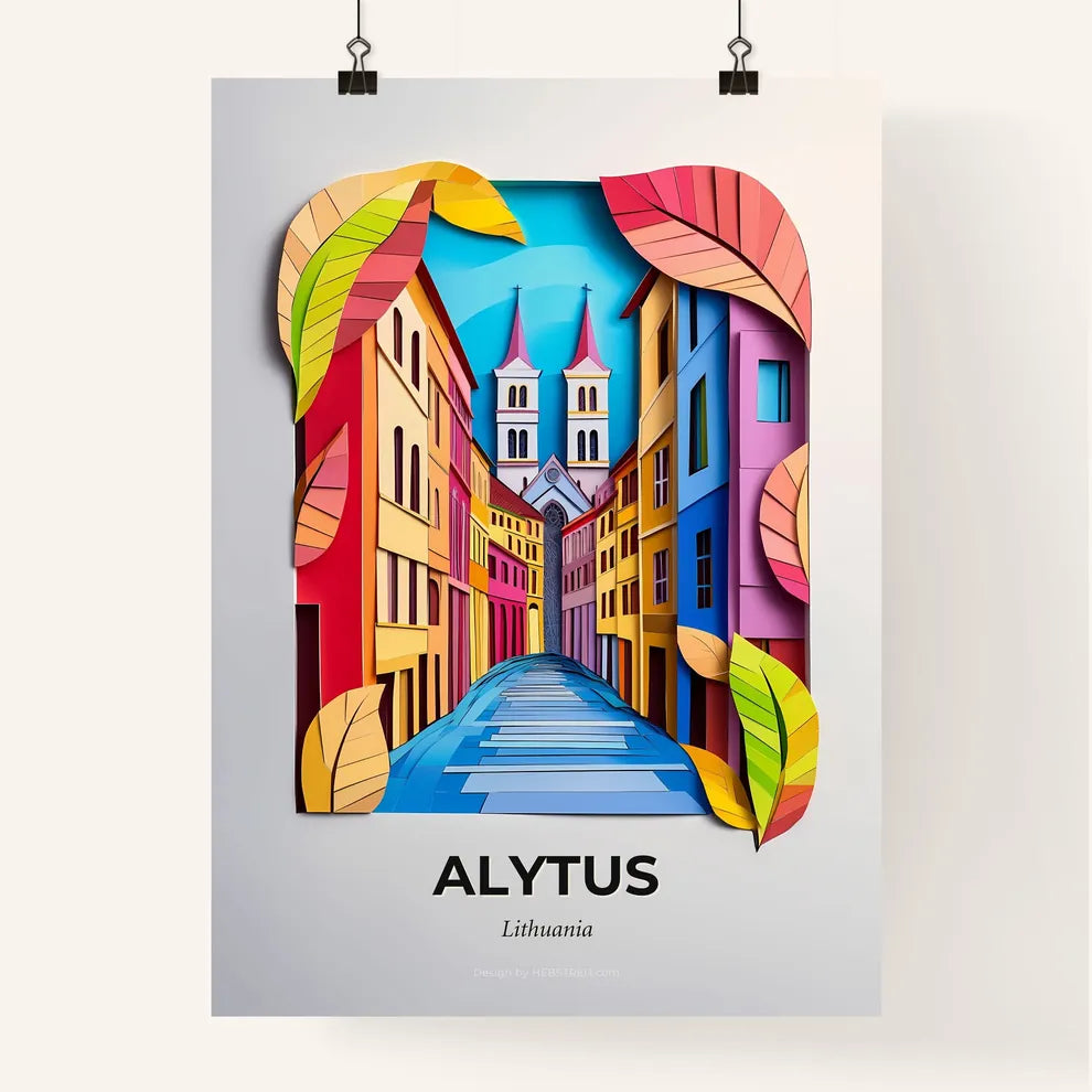 Vivid Alytus, Lithuania, Colorful Poster