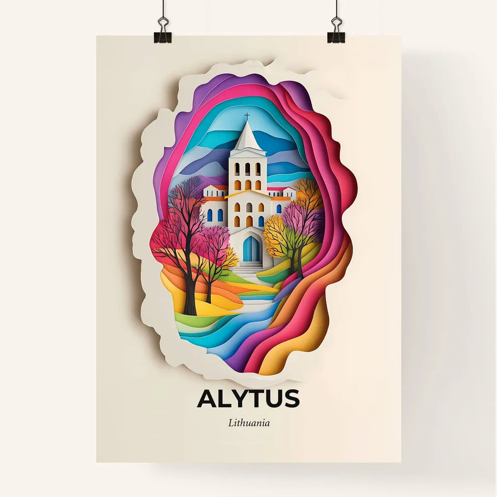 Vivid Alytus, Lithuania, Colorful Poster