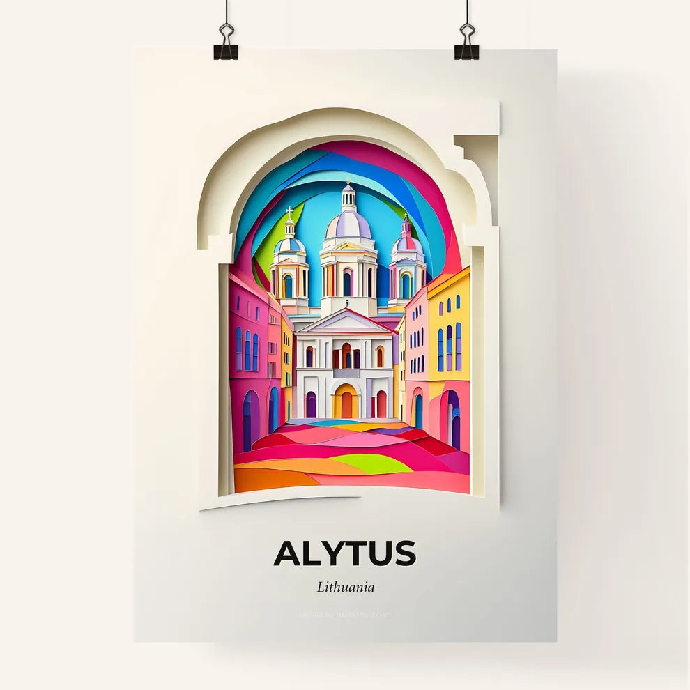 Vivid Alytus, Lithuania, Colorful Poster
