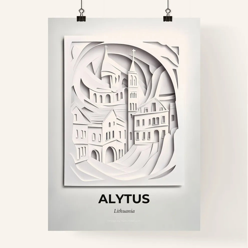 Vivid Alytus, Lithuania, Colorful Poster
