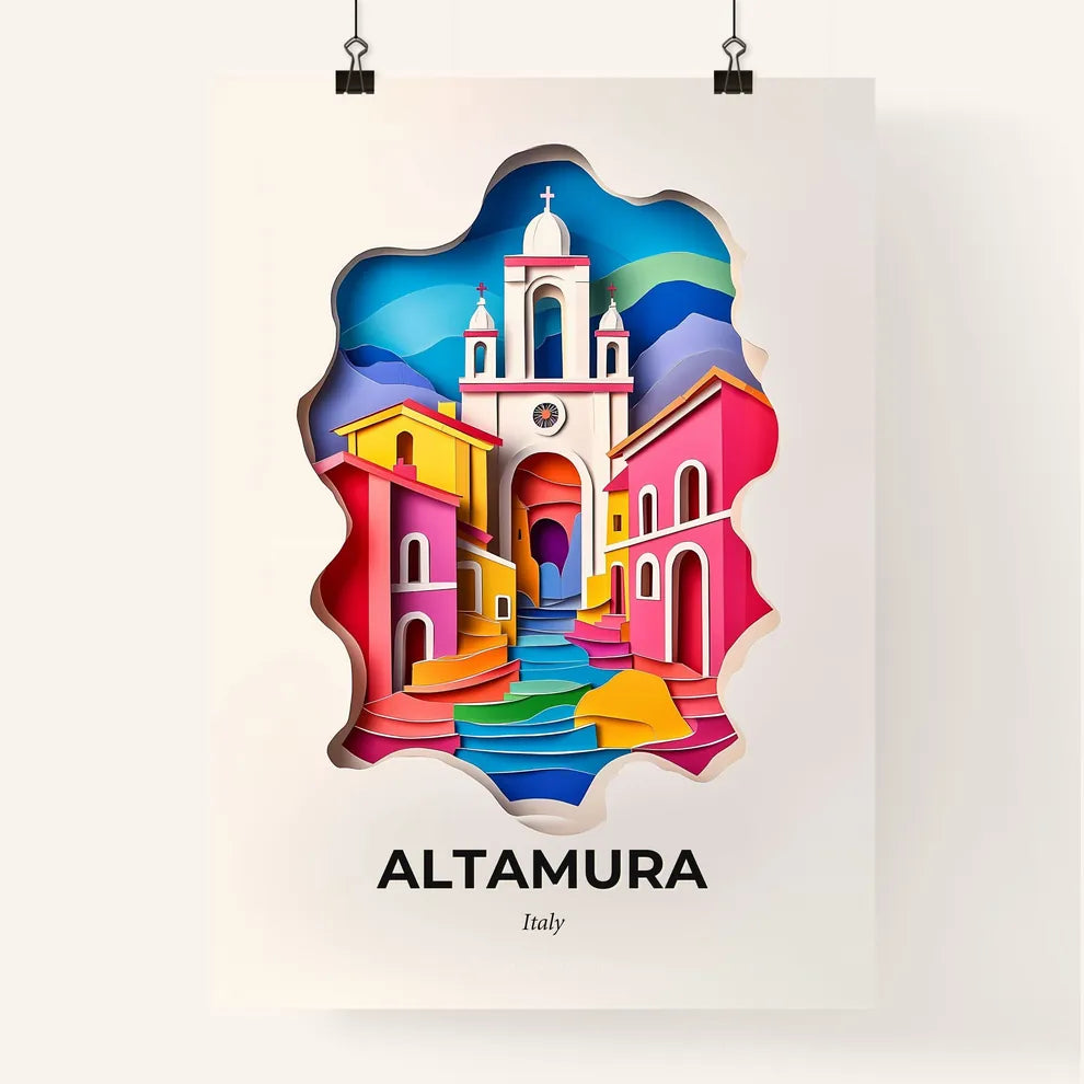 Vivid Altamura, Italy, Colorful Poster