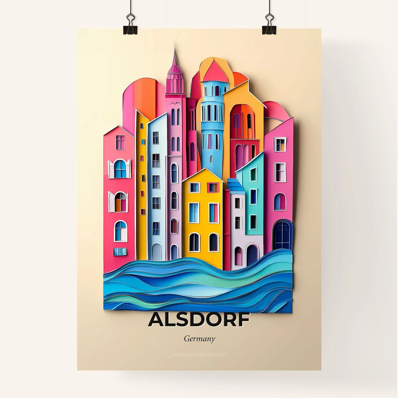 Vivid Alsdorf, Germany, Colorful Poster