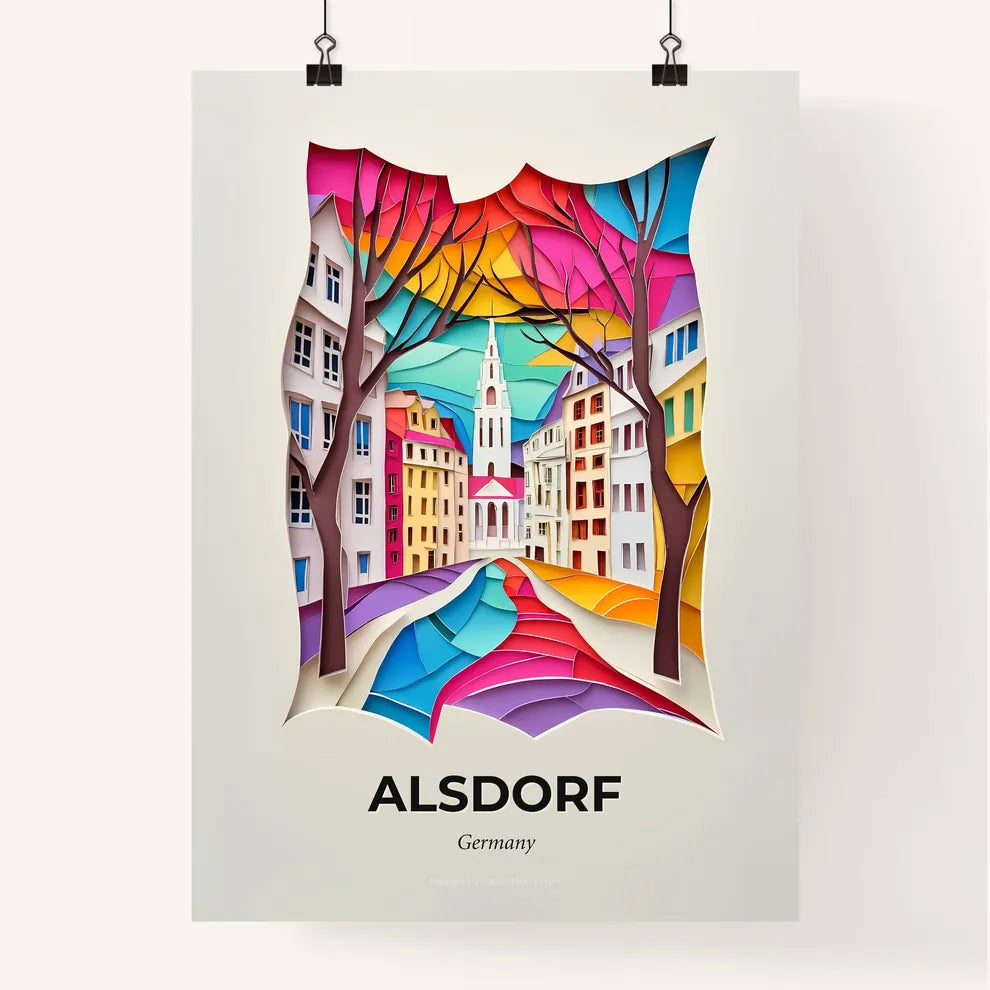 Vivid Alsdorf, Germany, Colorful Poster