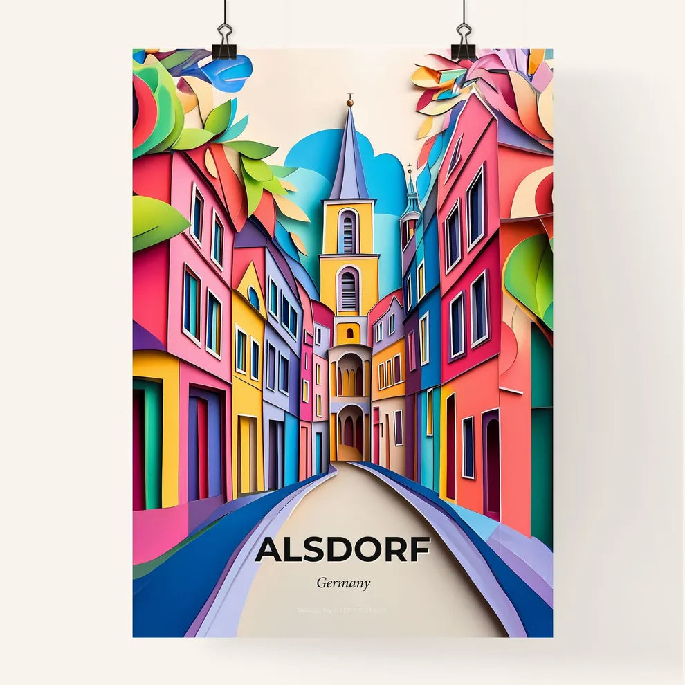 Vivid Alsdorf, Germany, Colorful Poster