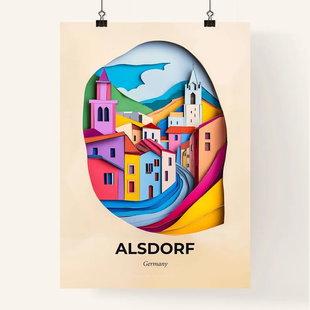 Vivid Alsdorf, Germany, Colorful Poster