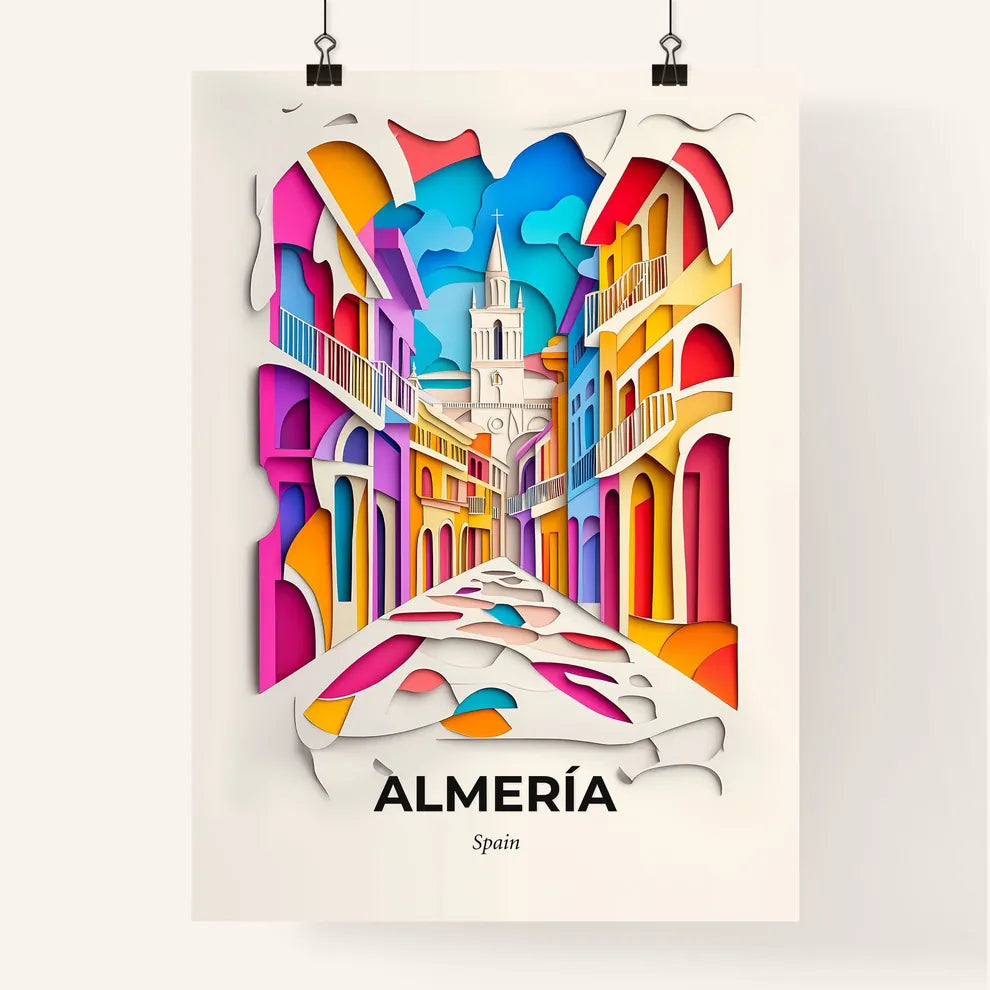 Vivid Almería, Spain, Colorful Poster