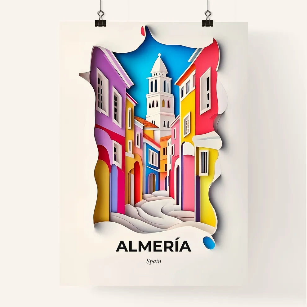 Vivid Almería, Spain, Colorful Poster