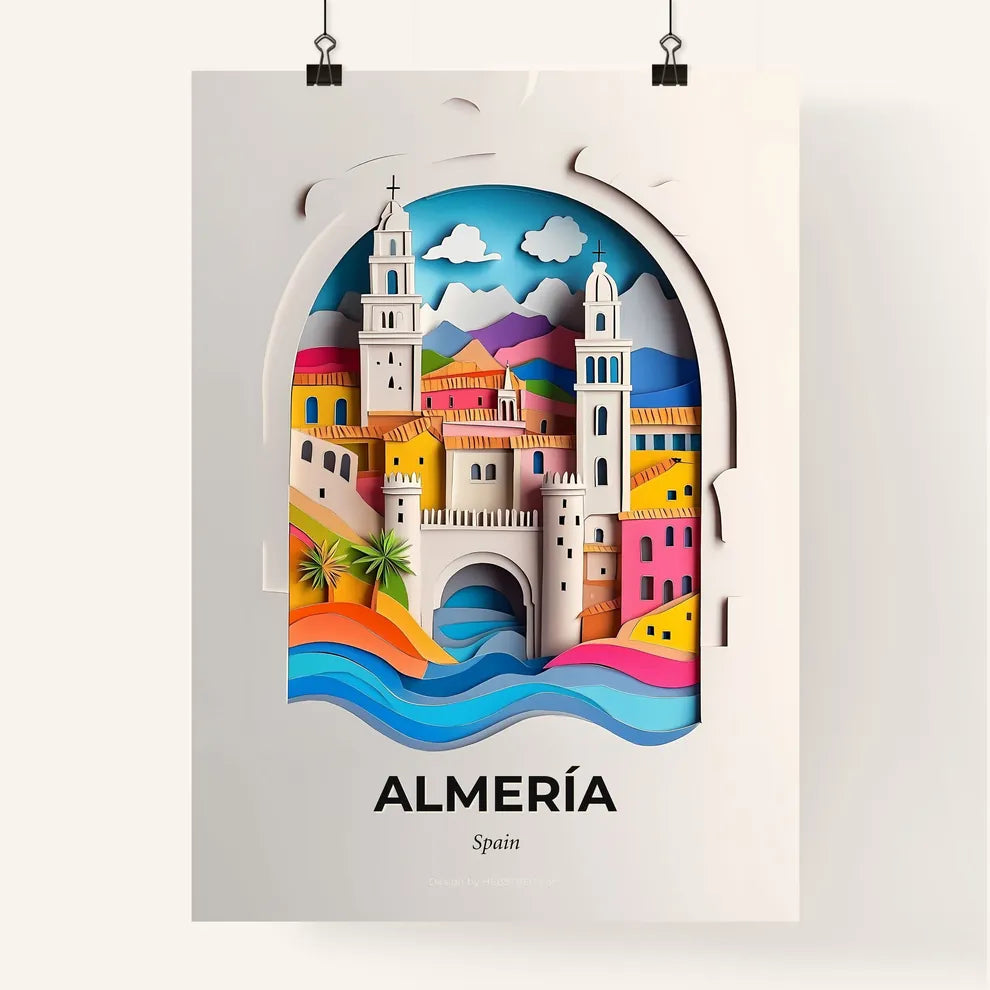 Vivid Almería, Spain, Colorful Poster