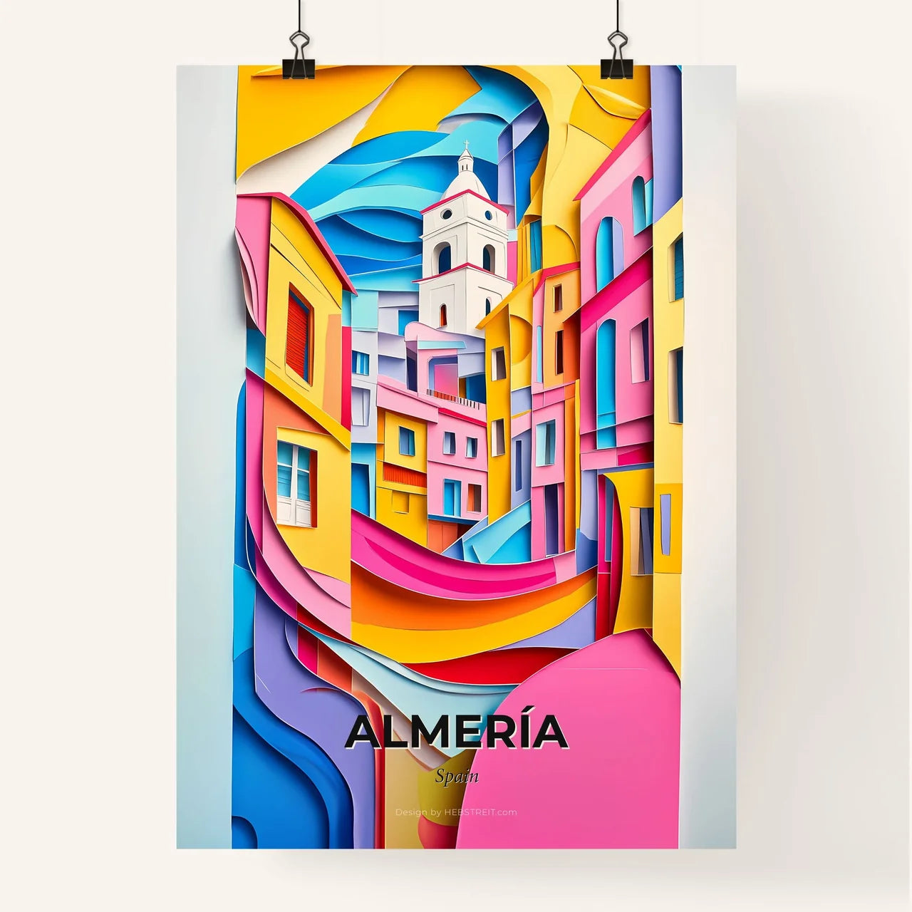 Vivid Almería, Spain, Colorful Poster