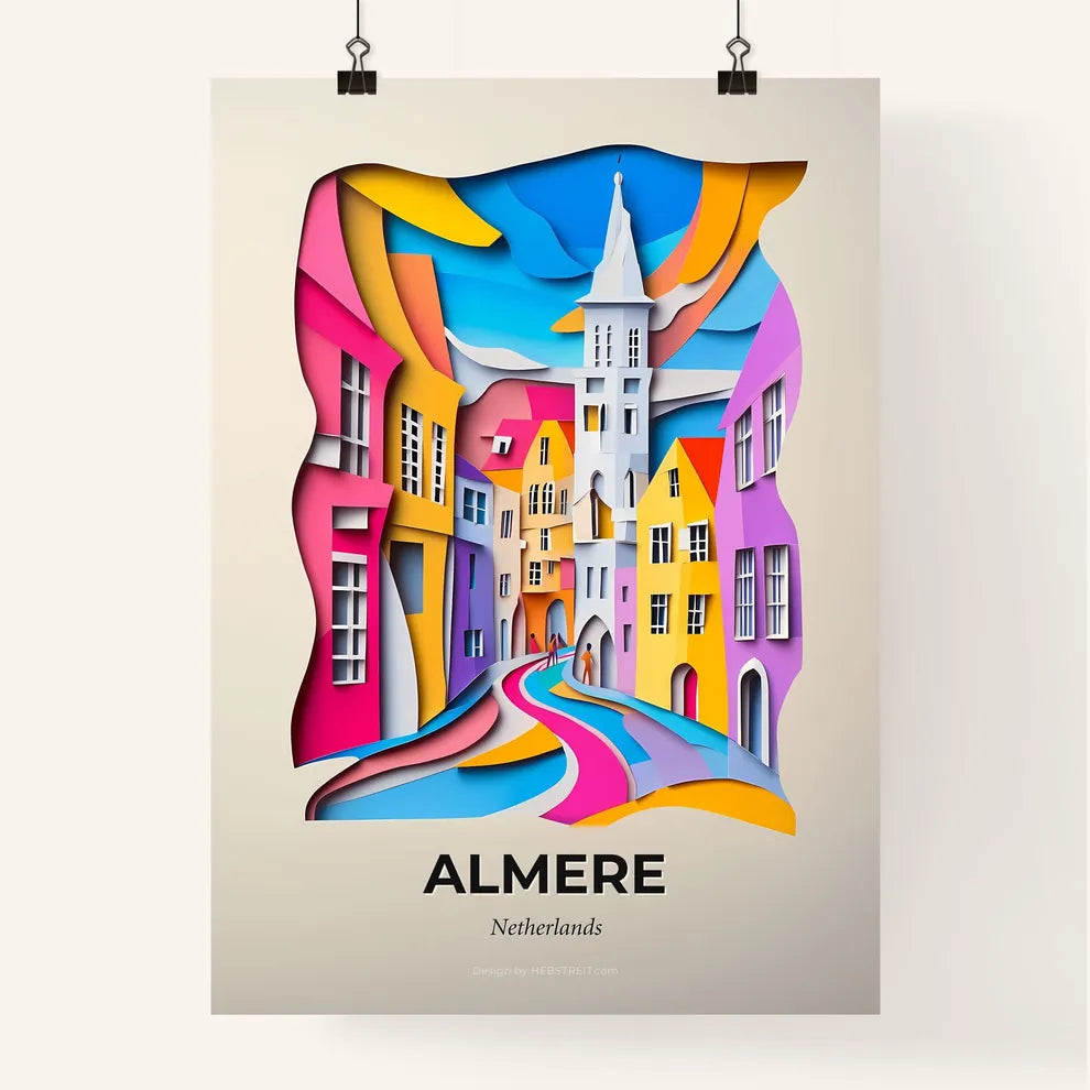 Vivid Almere, Netherlands, Colorful Poster