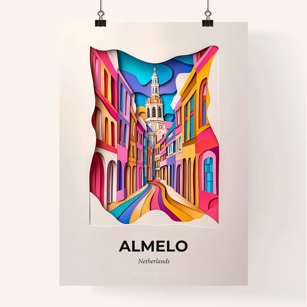 Vivid Almelo, Netherlands, Colorful Poster