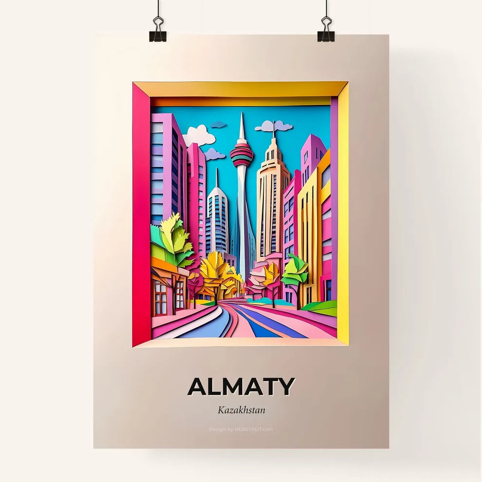 Vivid Almaty, Kazakhstan, Colorful Poster