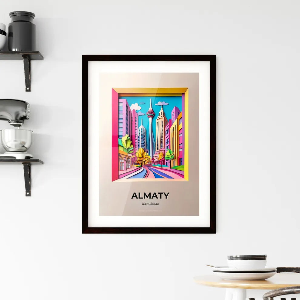 Vivid Almaty, Kazakhstan, Framed Wall Art
