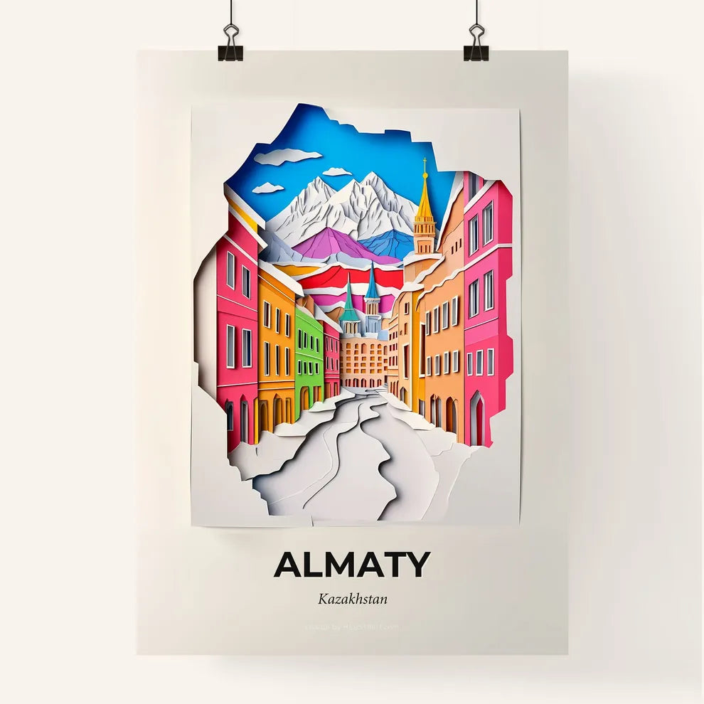 Vivid Almaty, Kazakhstan, Colorful Poster