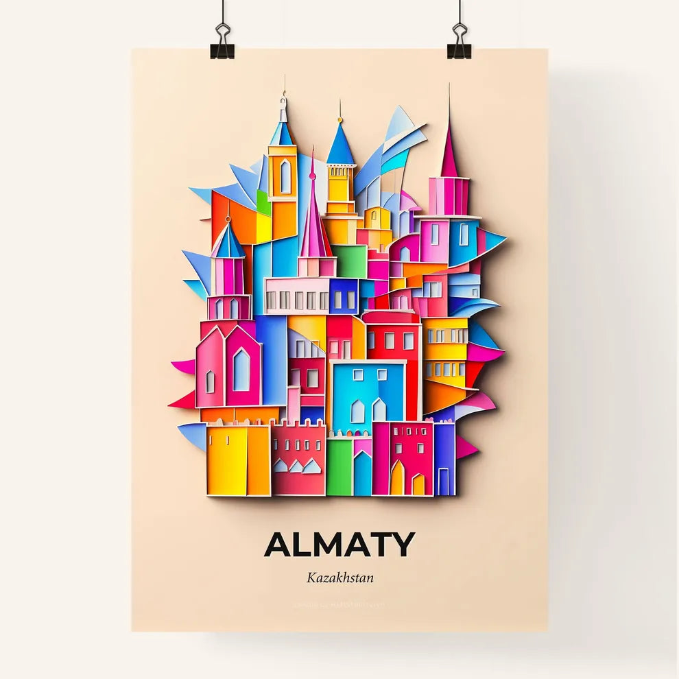 Vivid Almaty, Kazakhstan, Colorful Poster