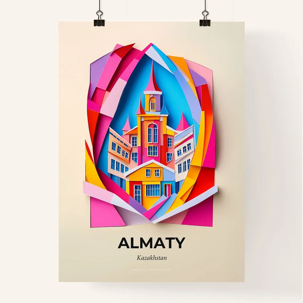 Vivid Almaty, Kazakhstan, Colorful Poster