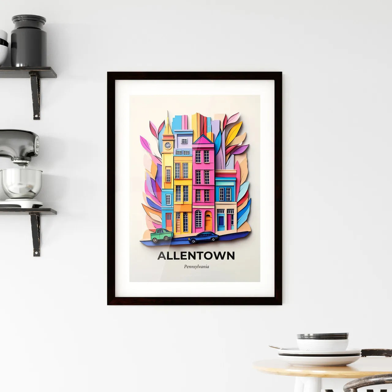 Vivid Allentown, Pennsylvania, Framed Wall Art