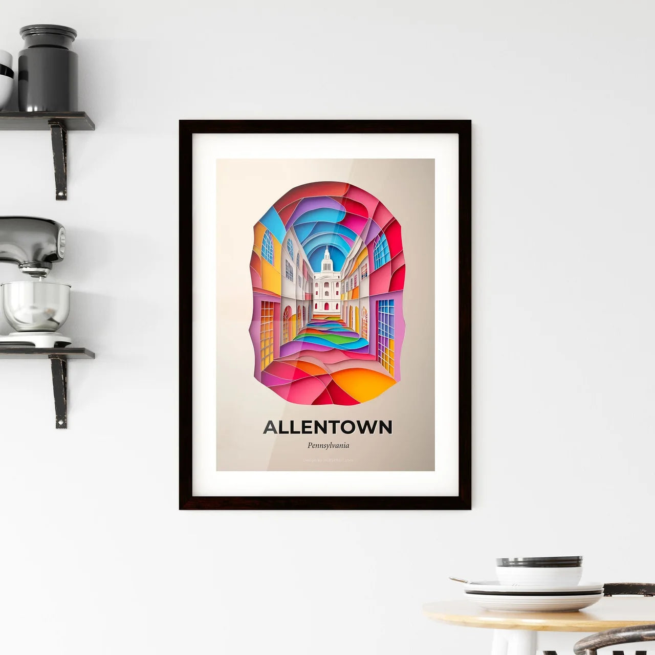 Vivid Allentown, Pennsylvania, Framed Wall Art