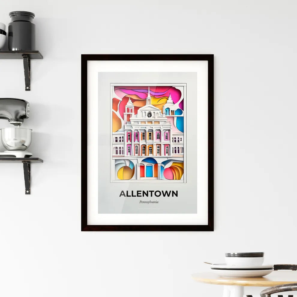 Vivid Allentown, Pennsylvania, Framed Wall Art