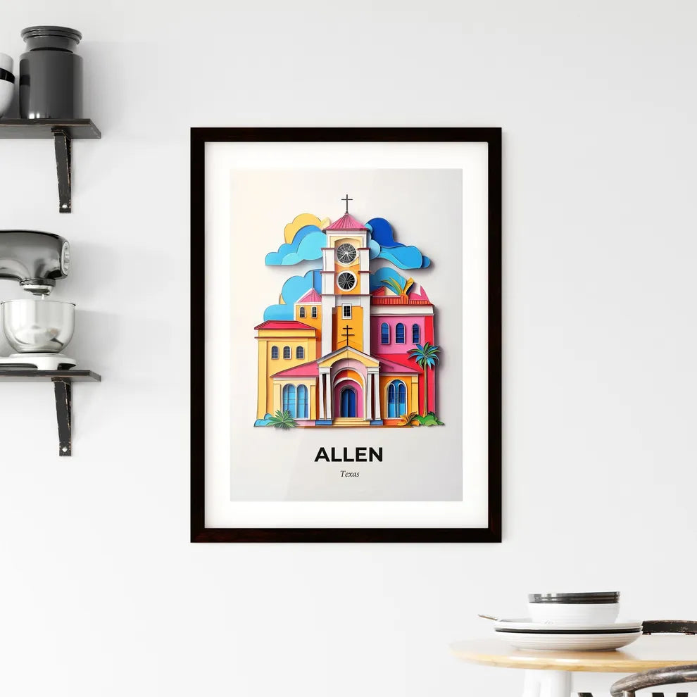 Vivid Allen, Texas, Framed Wall Art