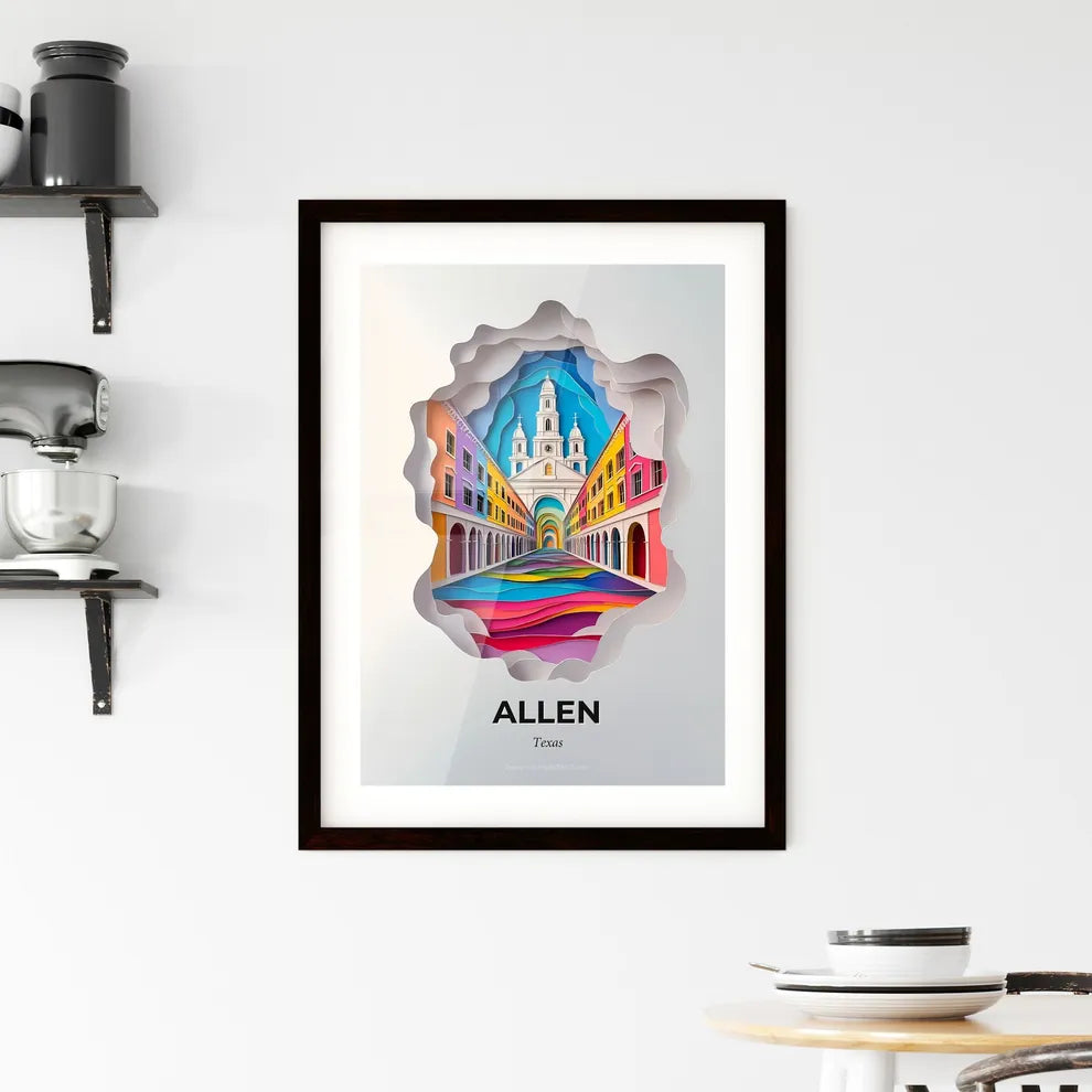 Vivid Allen, Texas, Framed Wall Art