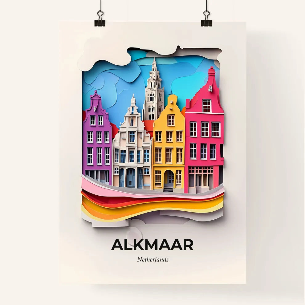 Vivid Alkmaar, Netherlands, Colorful Poster