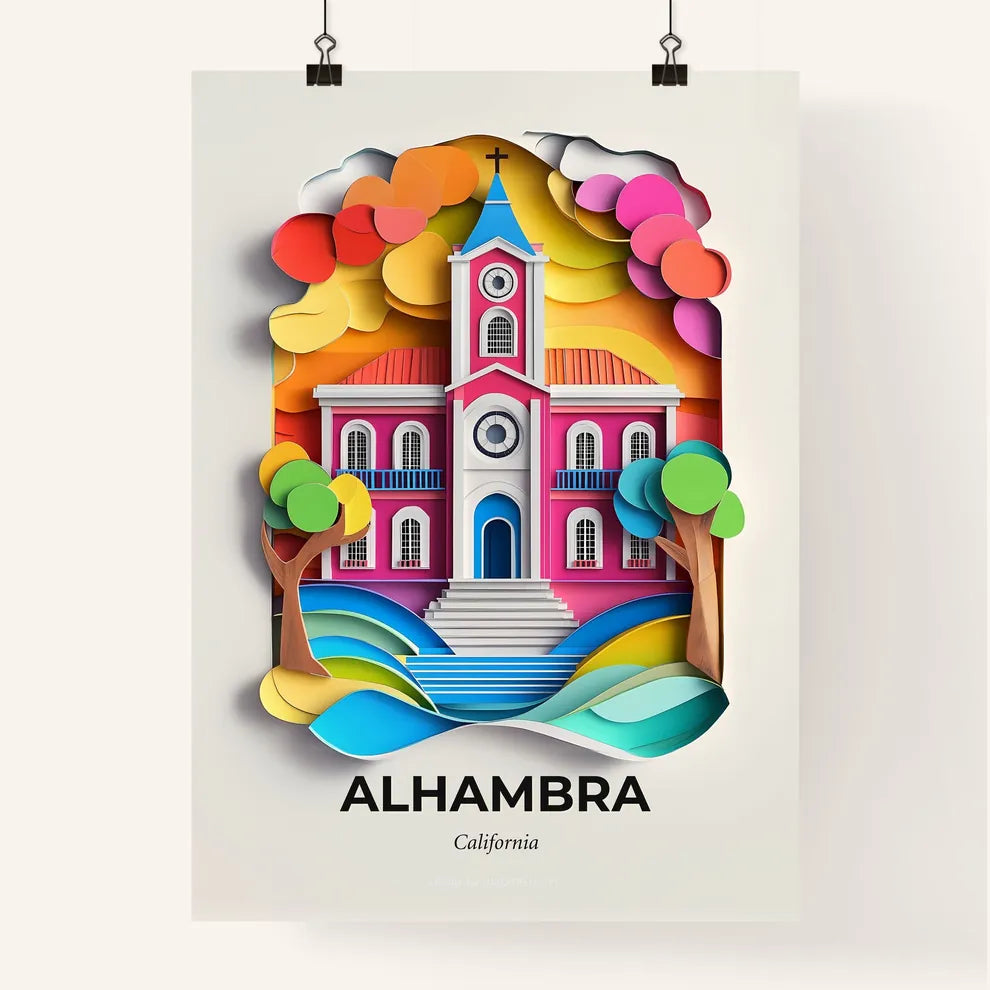 Vivid Alhambra, California, Colorful Poster