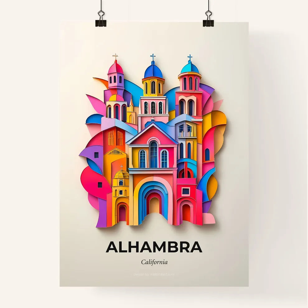 Vivid Alhambra, California, Colorful Poster
