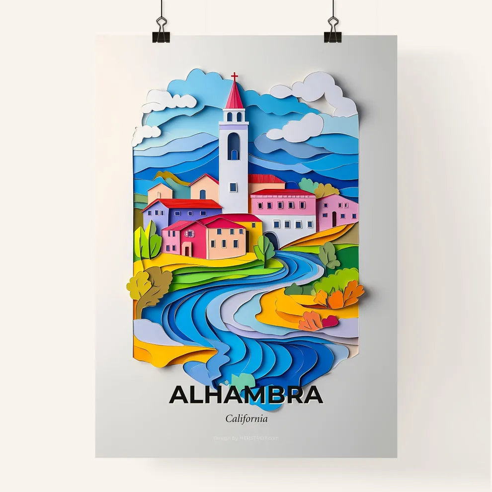 Vivid Alhambra, California, Colorful Poster