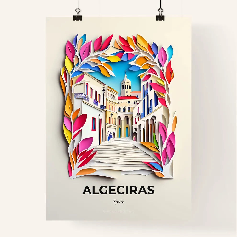 Vivid Algeciras, Spain, Colorful Poster