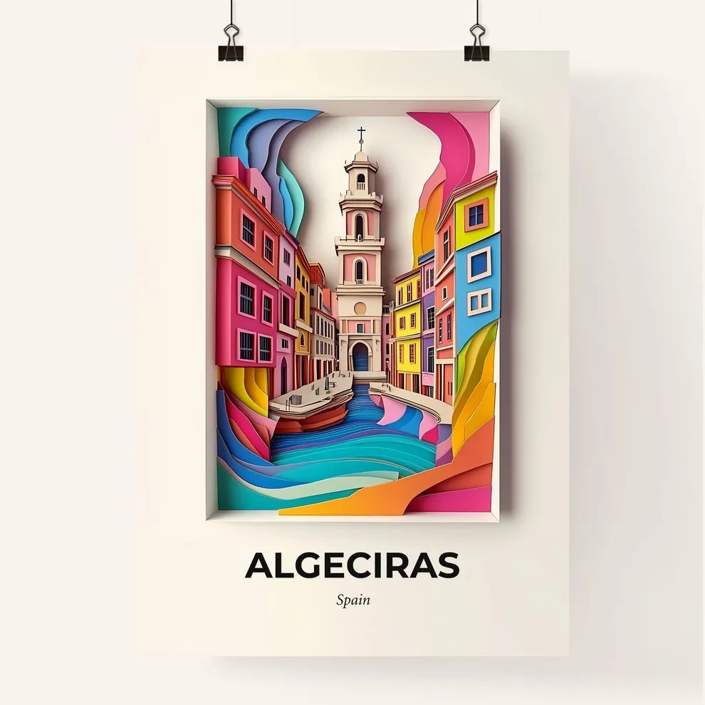 Vivid Algeciras, Spain, Colorful Poster