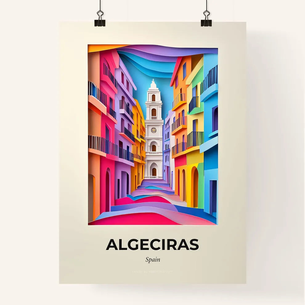 Vivid Algeciras, Spain, Colorful Poster