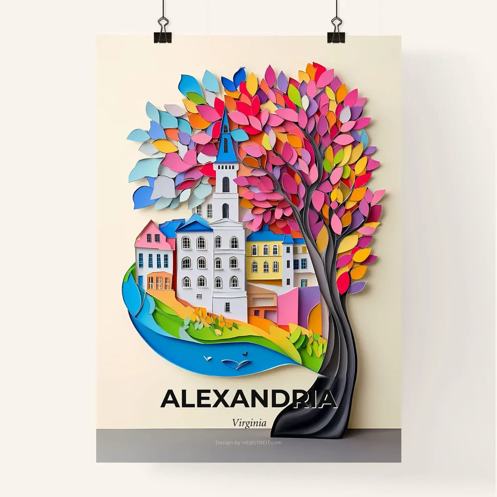 Vivid Alexandria, Virginia, Colorful Poster