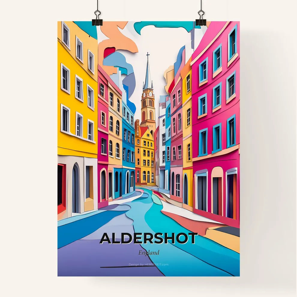 Vivid Aldershot, England, Colorful Poster