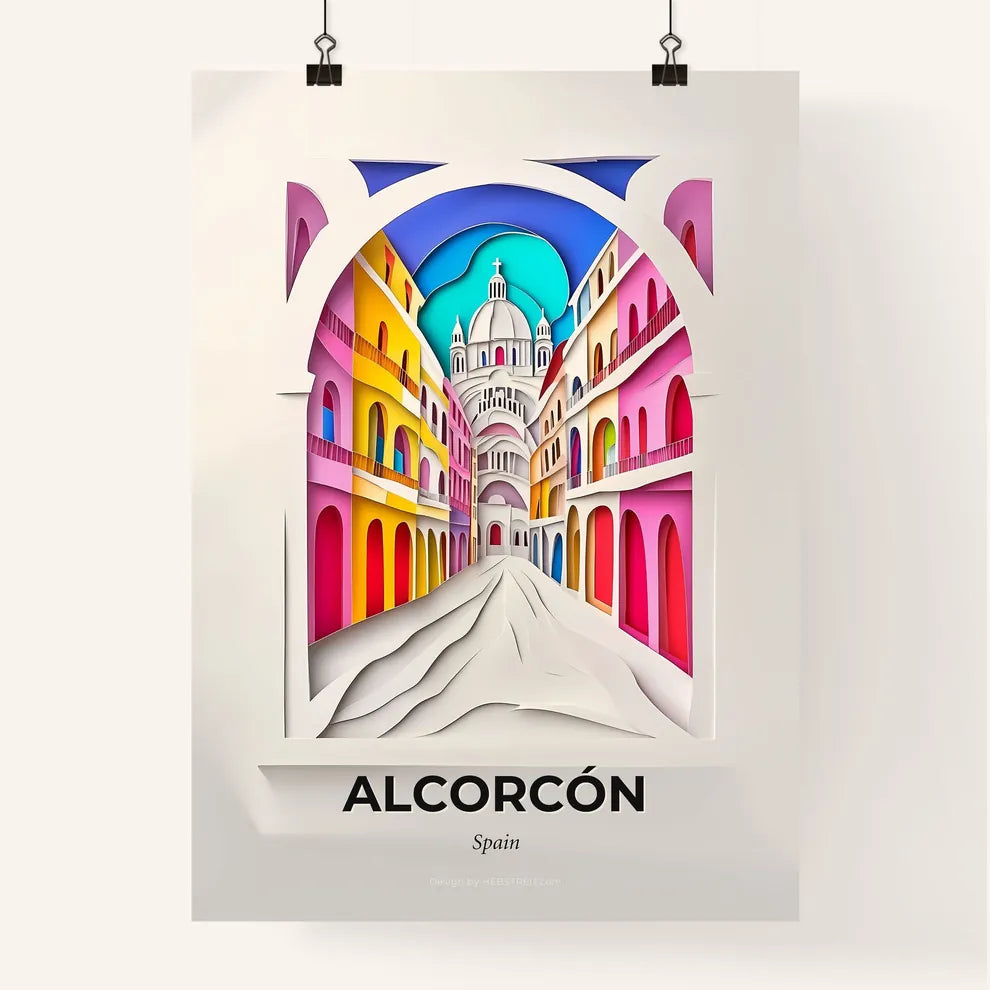 Vivid Alcorcón, Spain, Colorful Poster