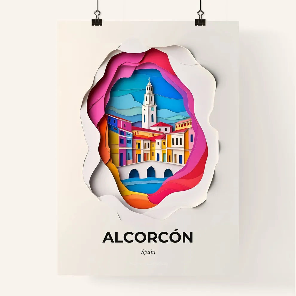 Vivid Alcorcón, Spain, Colorful Poster