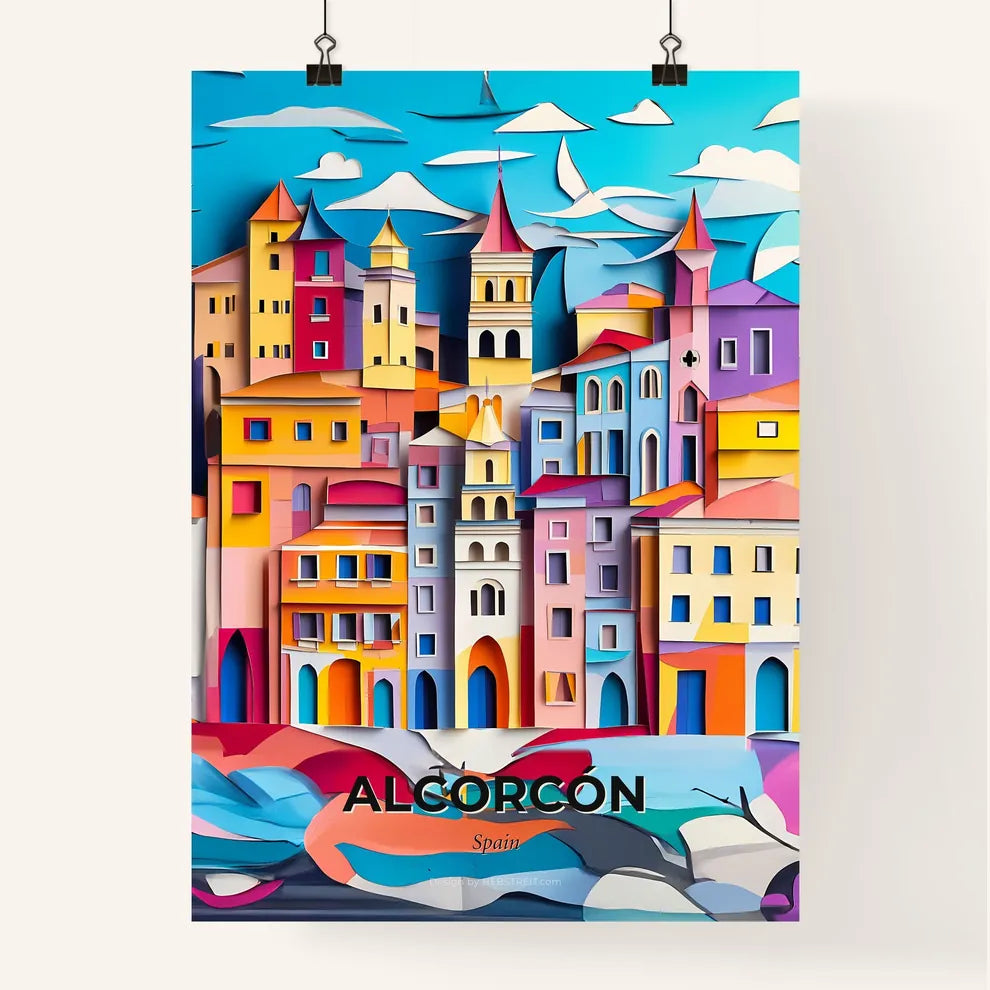 Vivid Alcorcón, Spain, Colorful Poster