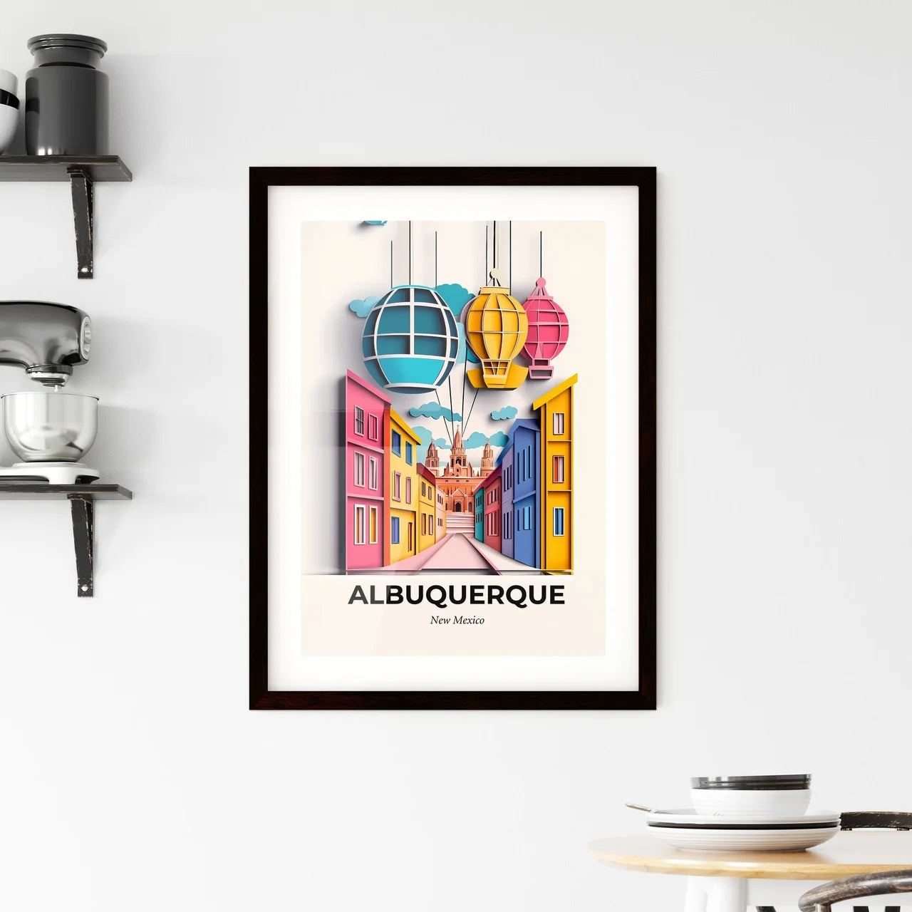 Vivid Albuquerque, New Mexico, Framed Wall Art