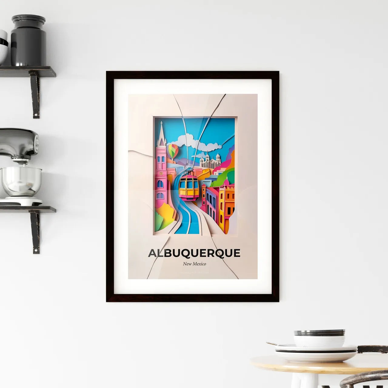 Vivid Albuquerque, New Mexico, Framed Wall Art