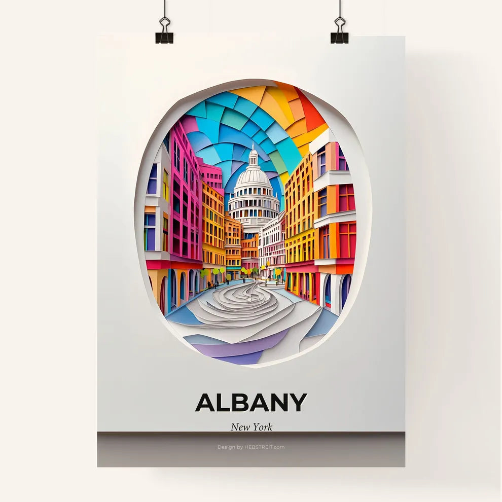 Vivid Albany, New York, Colorful Poster