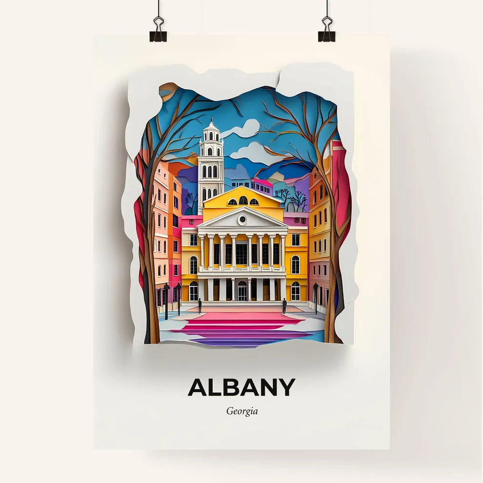 Vivid Albany, Georgia, Colorful Poster