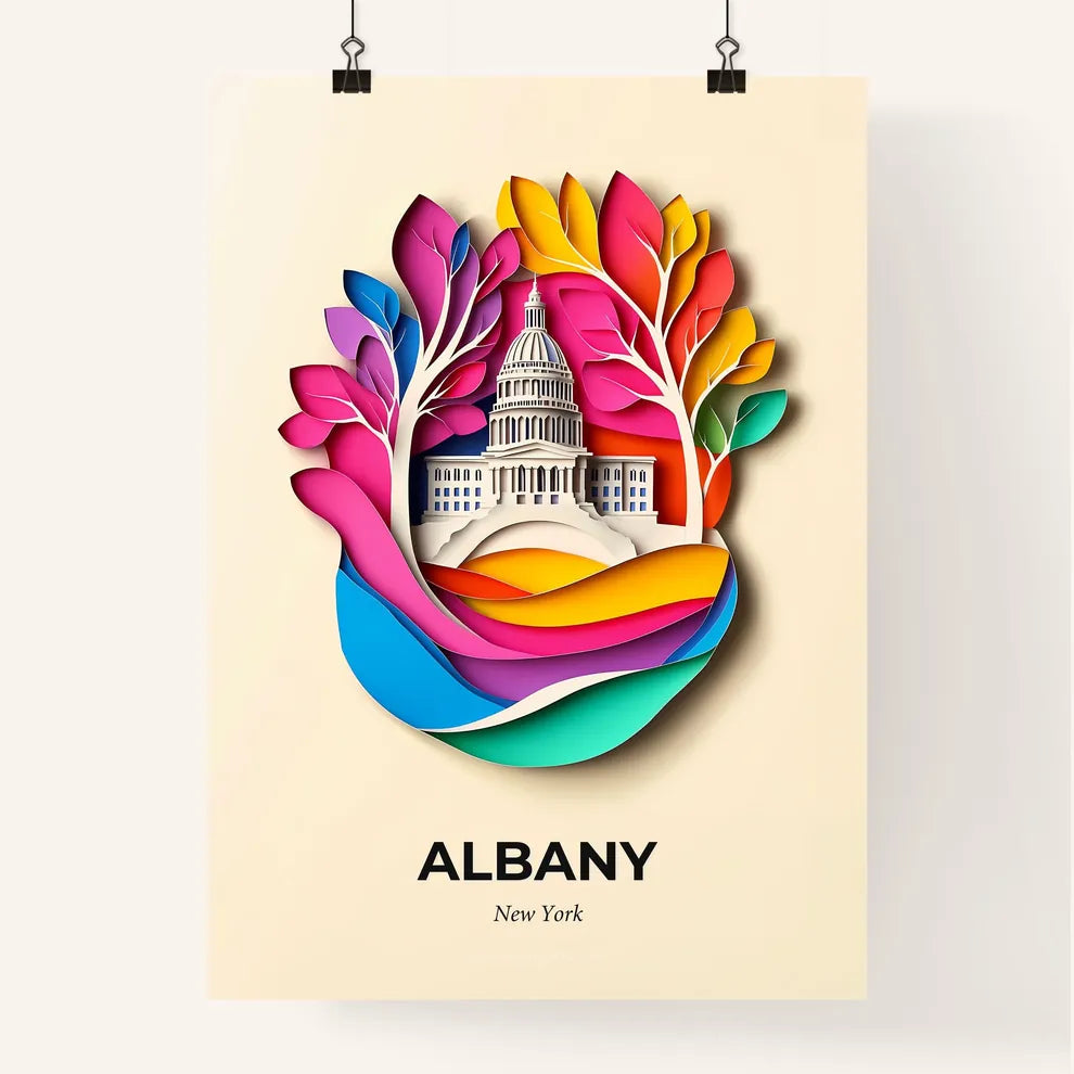 Vivid Albany, New York, Colorful Poster