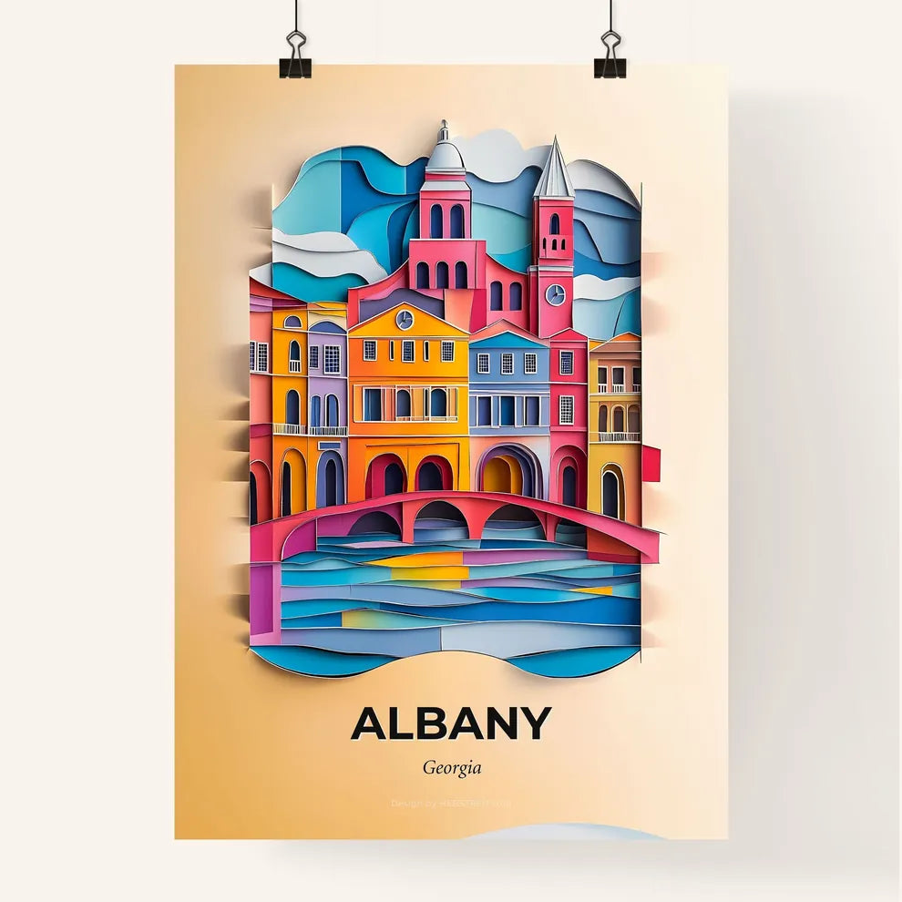 Vivid Albany, Georgia, Colorful Poster
