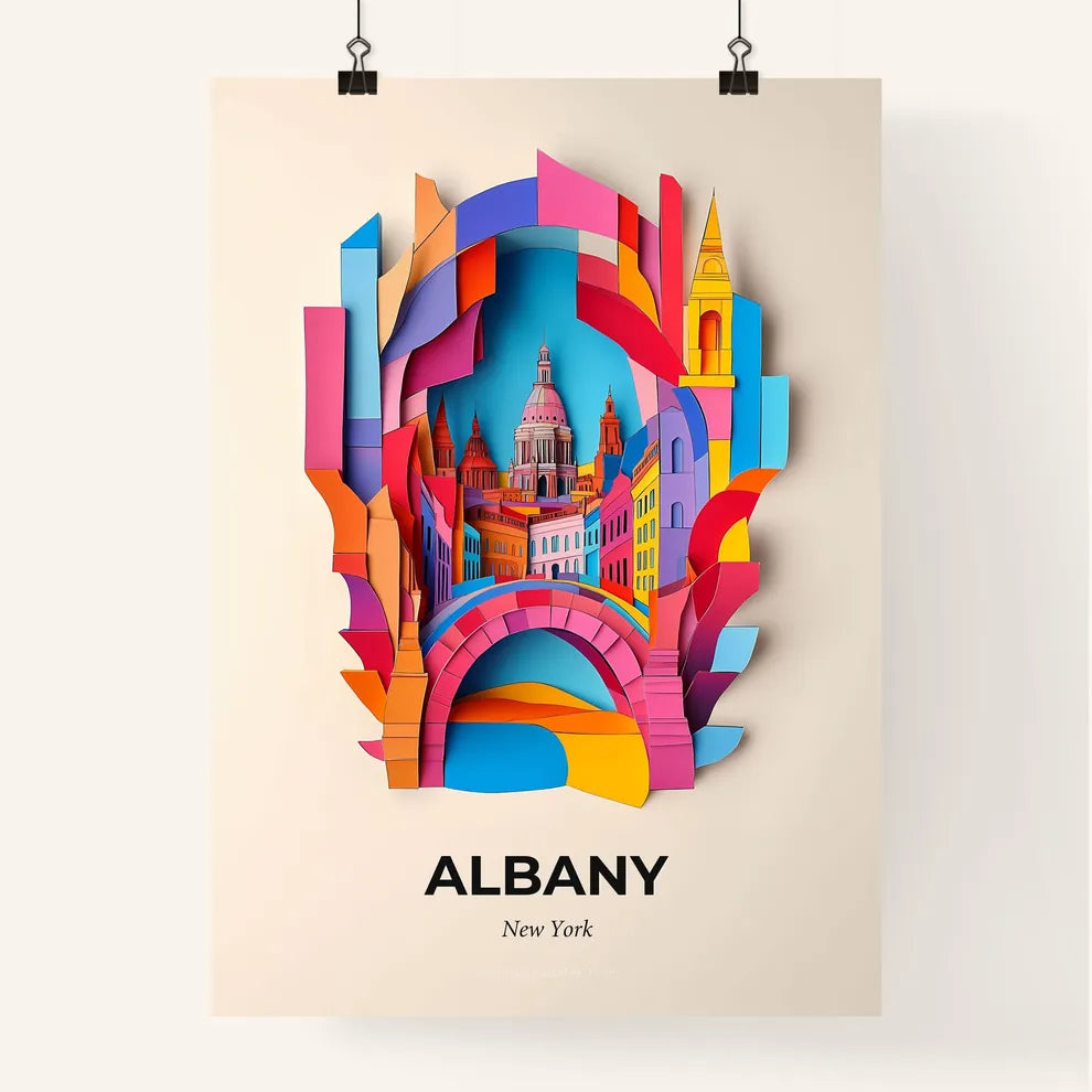 Vivid Albany, New York, Colorful Poster