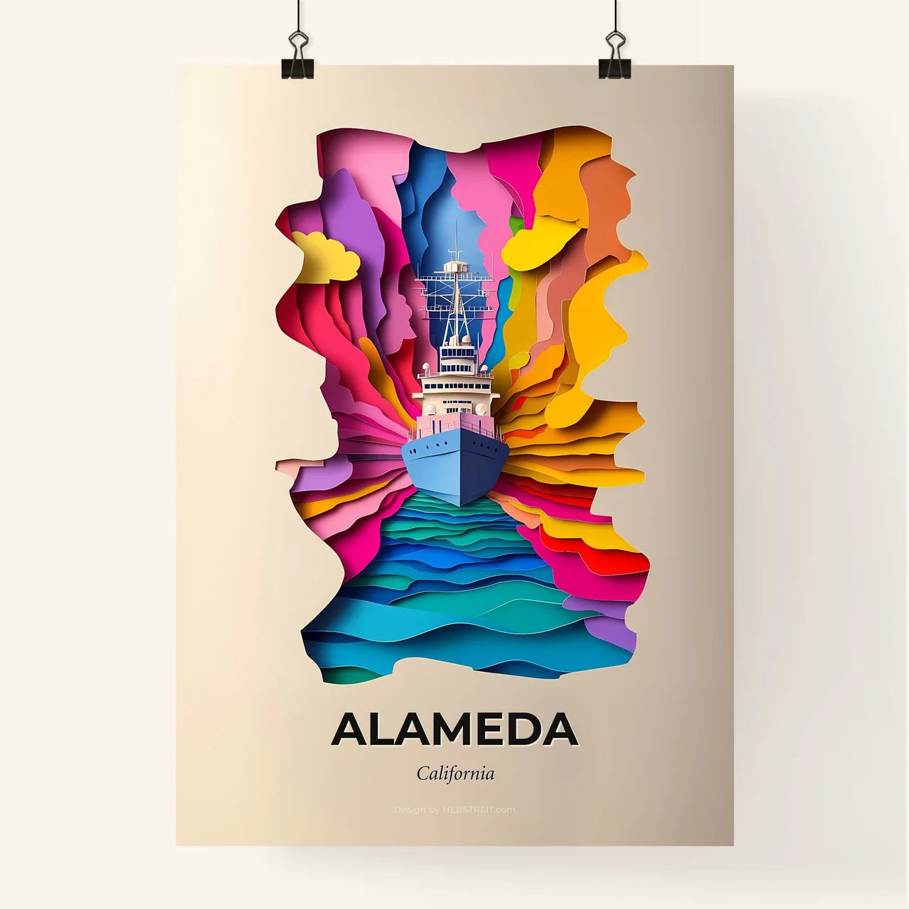 Vivid Alameda, California, Colorful Poster